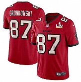 Nike Men & Women & Youth Buccaneers 87 Rob Gronkowski Red 2021 Super Bowl LV Vapor Untouchable Limited Jersey,baseball caps,new era cap wholesale,wholesale hats